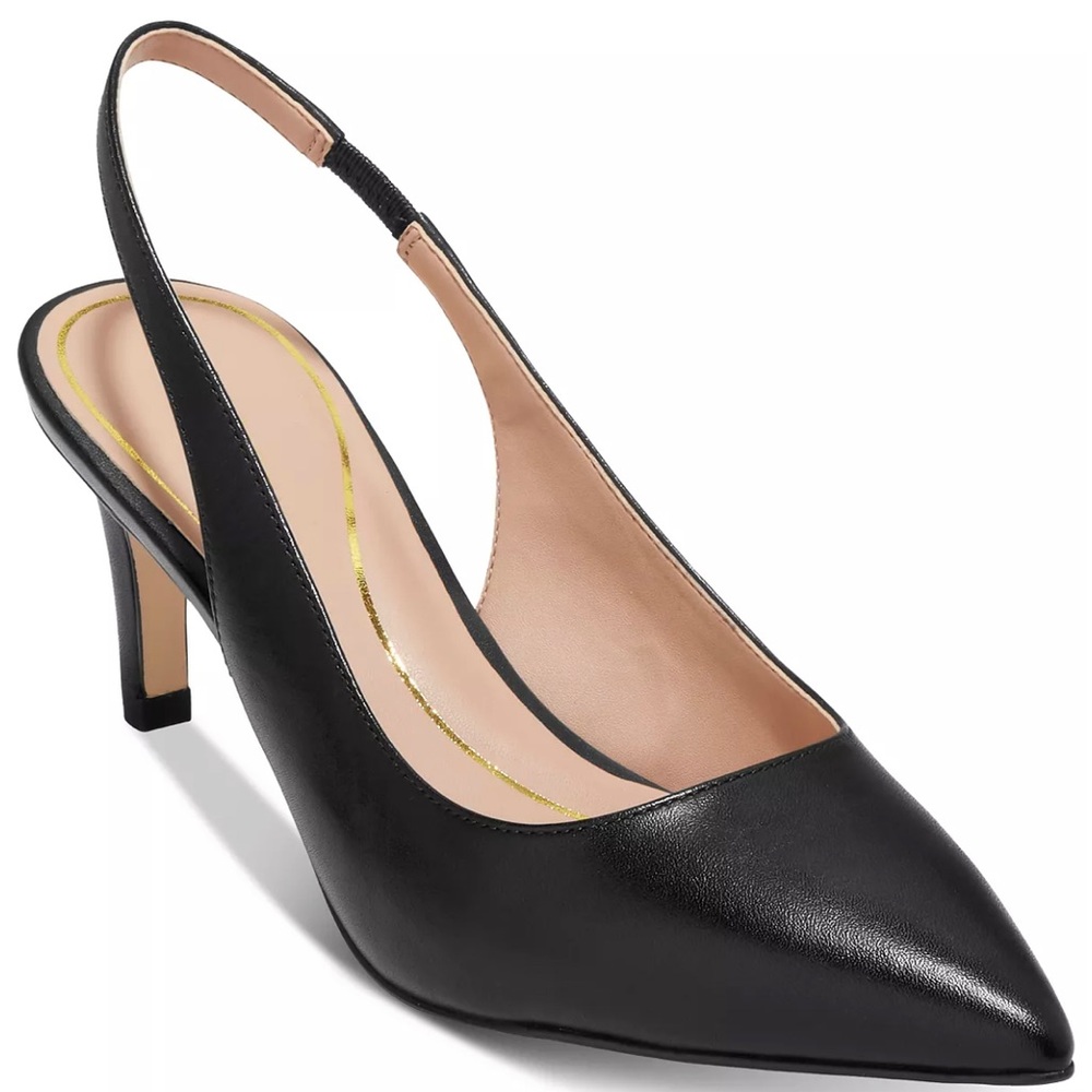 Cole Haan black sling back heels with box